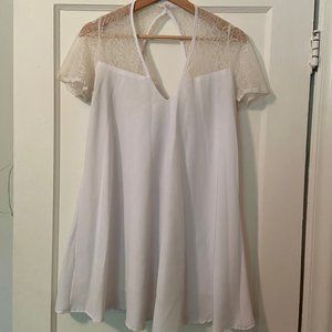 White Lace Mini Dress